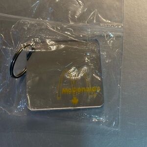 VTG Clear McDonald's Canada Golden Arches Logo Keychain New Old Stock 1.75”